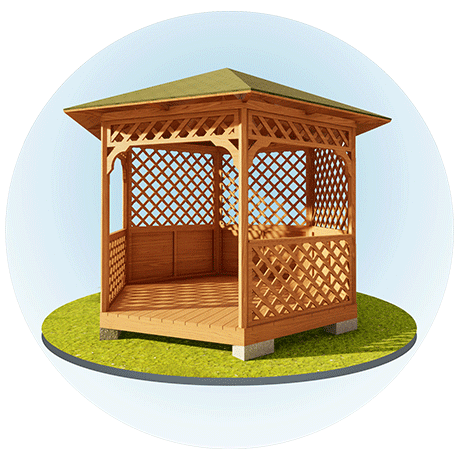 Раздел Беседки из лиственницы