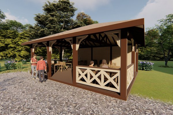 Фото проекта «Беседка Изабелла 6х7 метров »